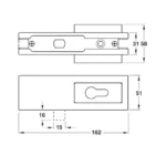 Khoá kẹp chân kính Hafele inox bóng 981.00.401