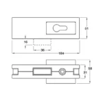 Khoá kẹp chân kính Hafele inox bóng 981.00.401