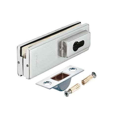 Khoá kẹp chân kính Hafele inox mờ 981.00.400