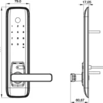 (120mm, Chống cháy) Khoá điện tử vân tay HAFELE EL7800 PLUS 912.20.569 (màu đen)