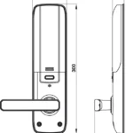 (120mm, Chống cháy) Khoá điện tử vân tay HAFELE EL7800 PLUS 912.20.569 (màu đen)