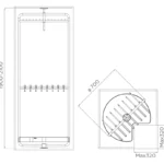 Khung treo quần áo góc tủ, HiGold Series BV 2.0 (Nâu)