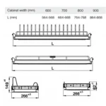 (P,600-900mm, oval) Rổ bát đĩa cố định HAFELE 544.07.013 ORIA