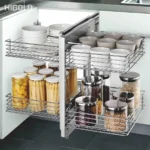 (450mm) Giá góc mở toàn phần HiGold StarLink, inox304 nan tròn