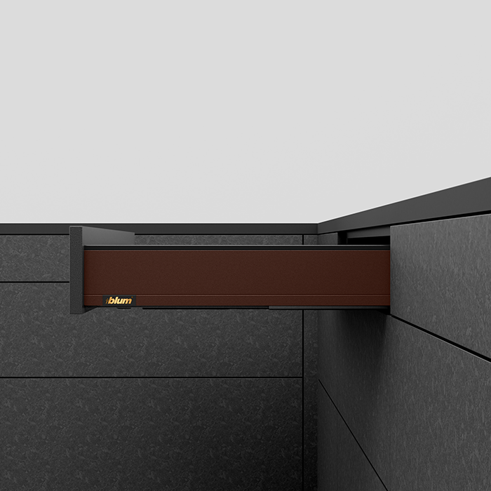 (40kg,M.90.5mm) Ray hộp Blum LEGRABOX M Special edition 770M5002S SK 8033020 (Nâu đỏ nhám – Noble rust)