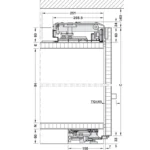 (50kg,H2700mm) Cửa trượt phẳng nội thất HAFELE 406.11.285 406.11.286 M 50 F FB