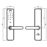 (90mm) Khoá điện tử vân tay HAFELE ML2503B 499.21.234 (Màu đen)