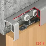 (50-120kg, 620mm) Cửa trượt HAFELE 941.02.037 Slido Classic 120-P D-line11 (Giảm chấn 1 bên)