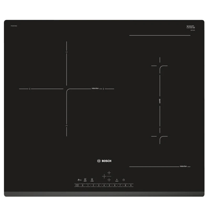 (60cm,7.4kW) Bếp từ BOSCH Series 6 PVJ631FB1E, 3 vùng nấu