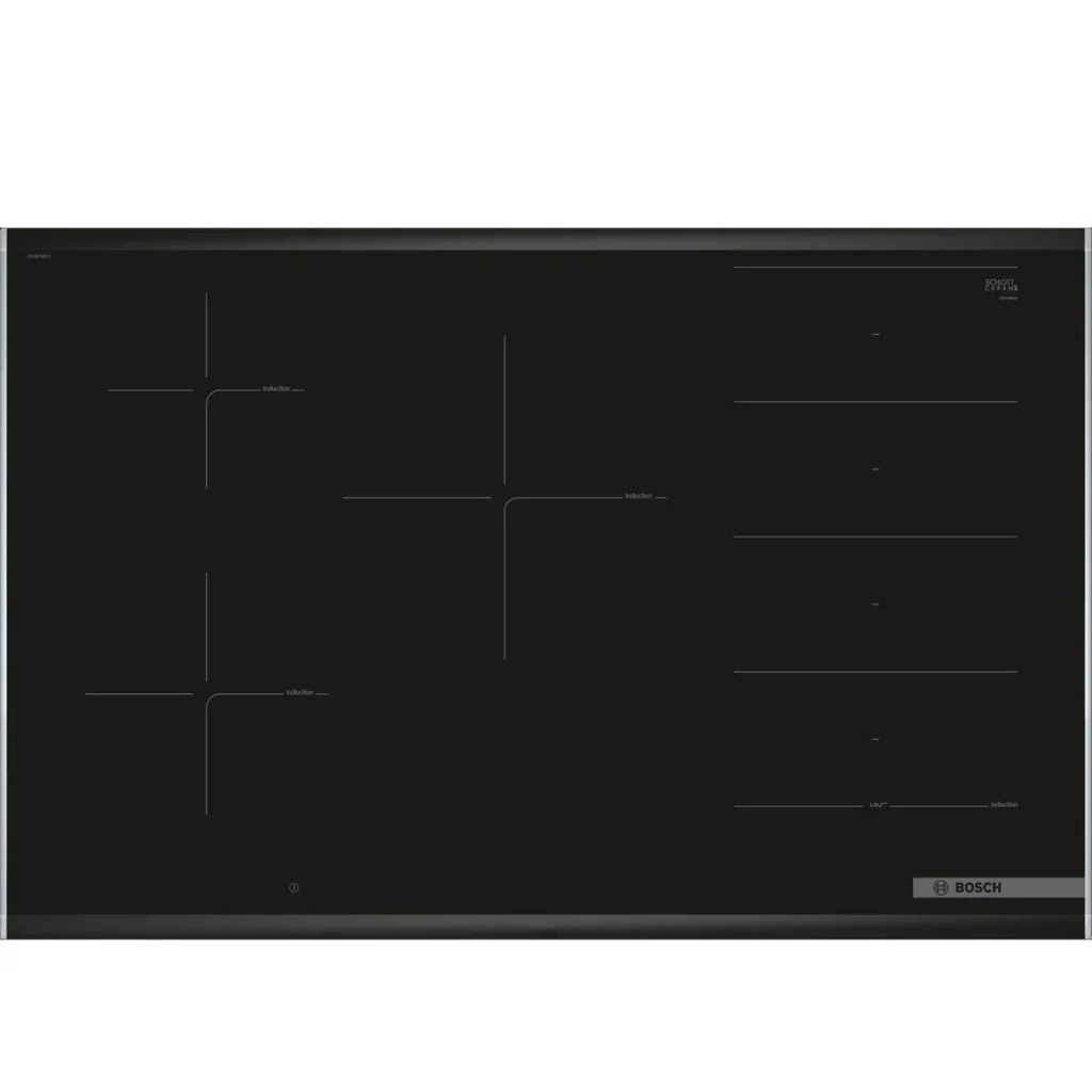 (82cm,7.4kW) Bếp từ BOSCH Series 8 PXV875DC1E, 5 vùng nấu