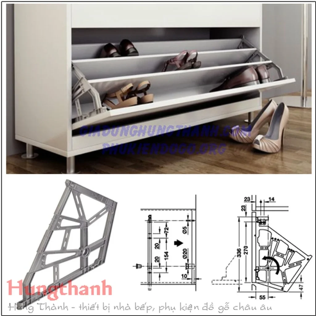 (3 tầng) Phụ kiện tủ giày HAFELE 892.14.253