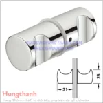 (8-12mm) Quả nắm cho cửa kính cabin HAFELE 981.53.272 (Chrome bóng)
