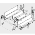 (Sink drawer,MERIVOBOX )Ngăn kéo dưới chậu rửa Blum MERIVOBOX R3 470M5002S SP-01 6801270 9008178