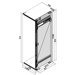 (H2980mm,Uno) Cửa trượt xếp âm Blum REVEGO uno