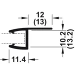 Ron H cho cửa kính Hafele 950.50.009