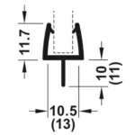 Ron Y cho cửa kính Hafele 950.50.013