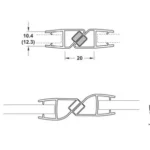 Ron từ 180 độ cho cửa kính Hafele 950.50.031