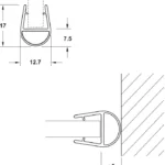 Ron cửa kính phòng tắm 10mm-12mm Hafele 950.50.015