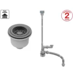 Bộ xả chậu bếp HAFELE (Titan, black)