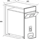 (C,30cm,25kg,gương xám) Thùng gạo âm tủ HAFELE 549.32.990 KOSMO-C SPRINTO