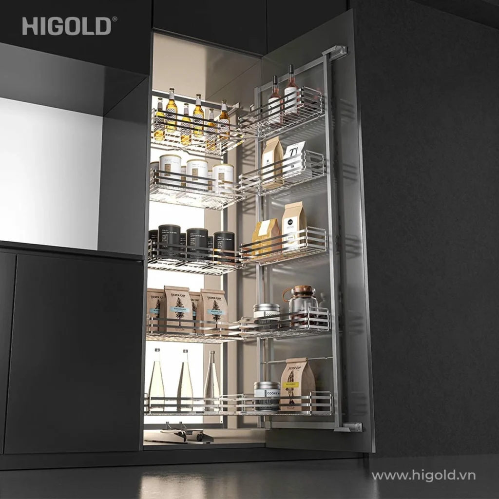 (Mở xoay, 450mm) Tủ kho HiGold inox304 nan dẹt Diamond 2.0
