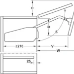Tay nâng cánh đôi xếp Free Fold Hafele 493.05.740
