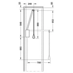 (550-1270mm) Tay nâng móc áo HAFELE, màu hạt rẻ (Chestnut)