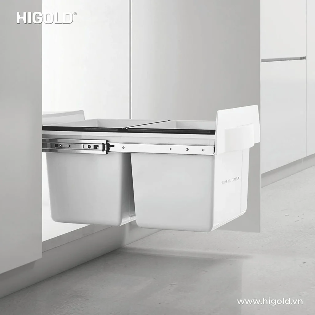 (40cm) Thùng rác HiGold 2 ngăn 307013 (30L)