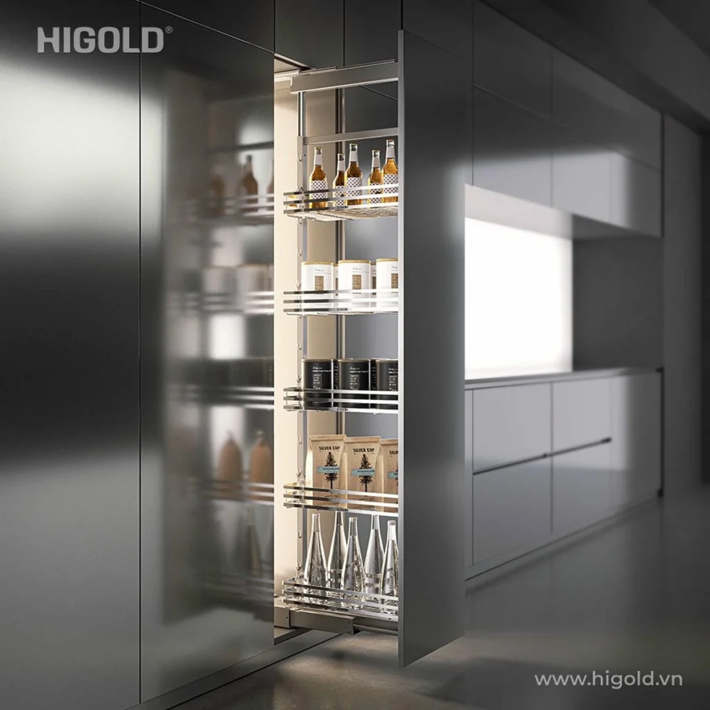 (Rút) Tủ kho 300mm, nan dẹt inox304 HiGold Series Diamond 2.0