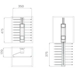 Giá treo quần gắn trên, HiGold Series A (Nâu)