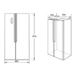 Tủ lạnh side by side Hafele HF-SBSID 534.14.020