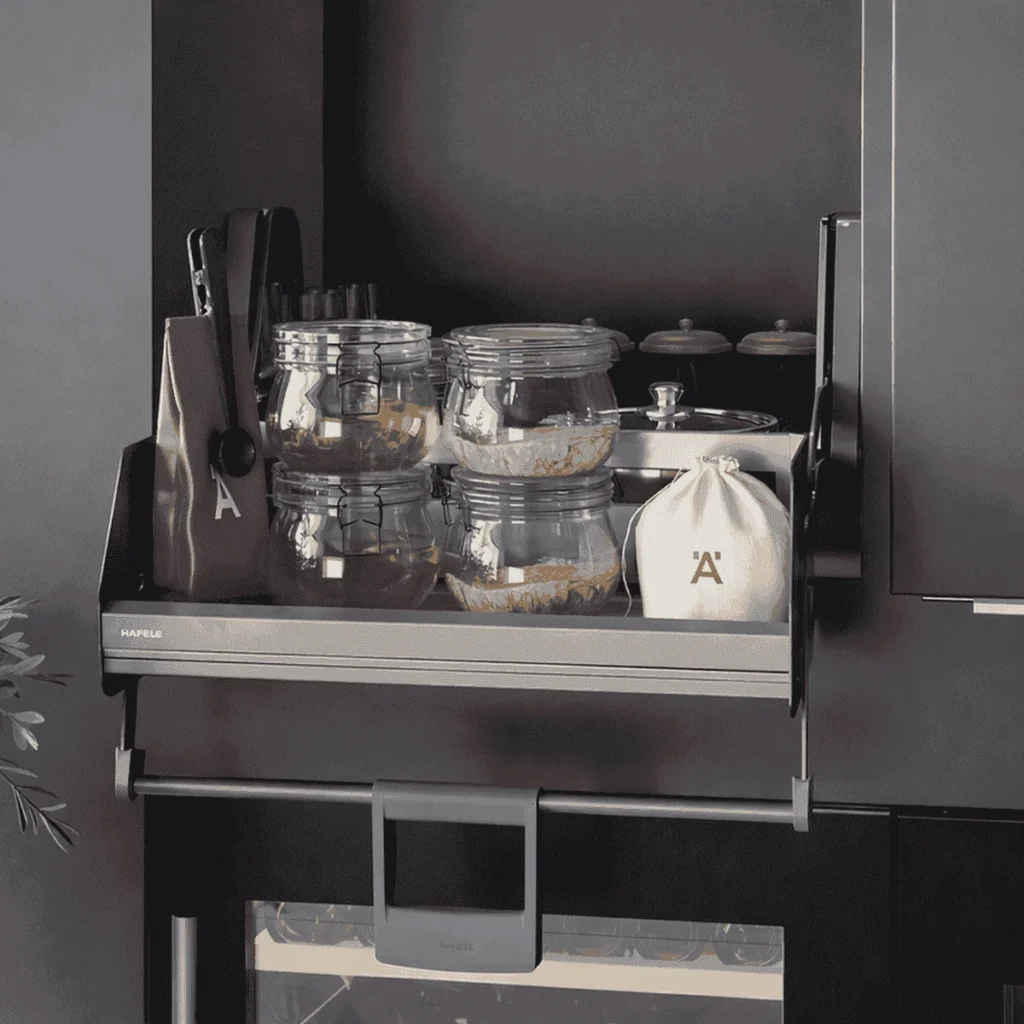 (U, 600-900mm) Rổ nâng hạ 1 tầng HAFELE 504.68.372 UTENSIO Plus H2