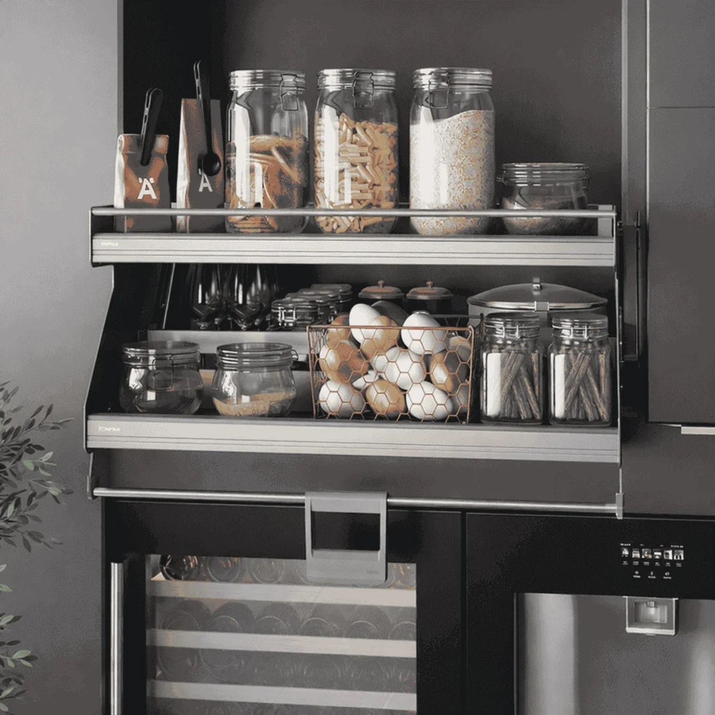(U, 600-900mm) Rổ nâng hạ 2 tầng HAFELE 504.68.373 UTENSIO Plus H2