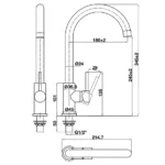 Vòi bếp HAFELE 1 đường nước 577.55.270 (Chrome)
