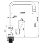 Vòi bếp HAFELE 2 đường nước 577.55.250 (Chrome )