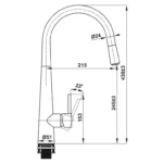 Vòi bếp HAFELE rút HT21-CH1P245 Crom 577.55.220