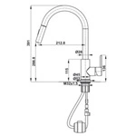 Vòi bếp Hafele rút HT21-CH1P287 Crom 577.55.230