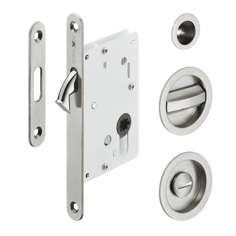 (DIY BS50mm, WC) Bộ khóa cửa trượt HAFELE 911.26.523 (inox mờ)
