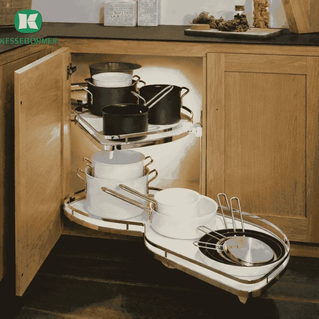 (K, 450mm, phải) Rổ góc Kesseböhmer 541.32.670 Lemans II (Xoay phải)