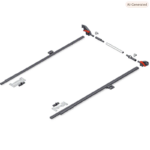 (MOVENTO) Bộ cân bằng Blum ZS7M600MU 6851015 cho ray MOVENTO (Side stabilisation)