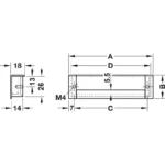 (110/96mm) Tay nắm âm HAFELE 151.99.901 chữ U
