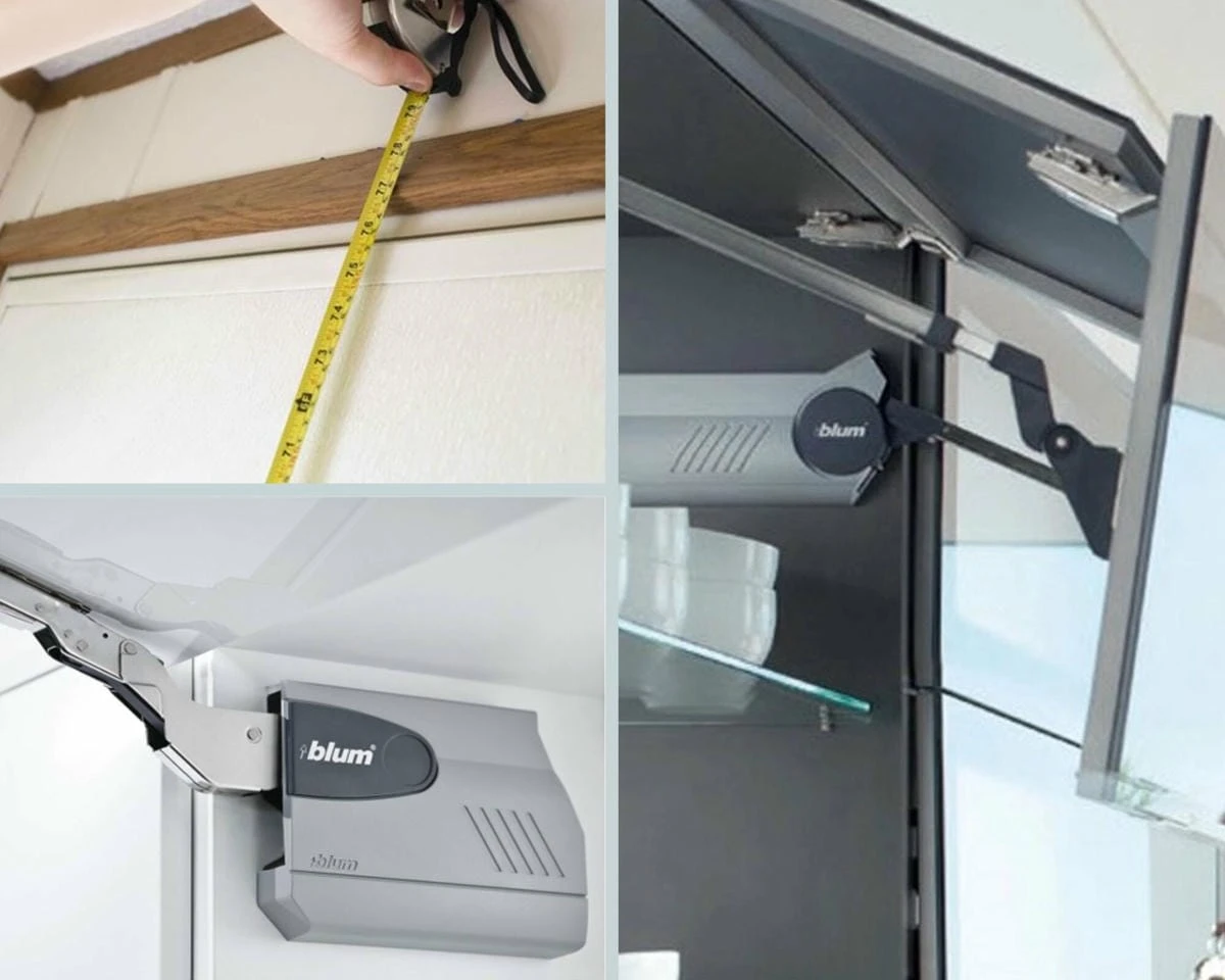 Đo đạc thật chi tiết khi chọn tay nâng Blum phù hợp với giá bát