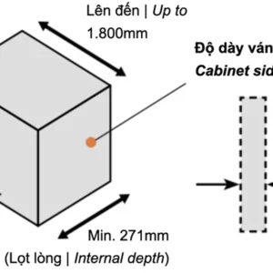 Kích thước tay nâng Blum AVENTOS HKi