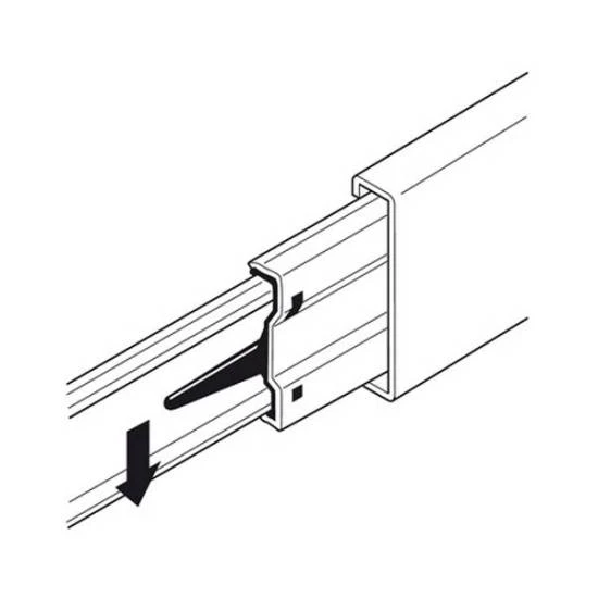 Cấu tạo 3 tầng của ray bi 250mm Hafele
