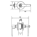 (BS60/70mm,WC) Bộ khoá liền chìa HAFELE 489.10.175 (Vàng bóng)