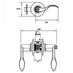 (BS60/70mm,WC) Bộ khoá liền chìa HAFELE 489.10.199 (Vàng bóng)