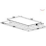 (73cm,4.6kW) Bếp từ HAFELE 536.61.737 2 vùng nấu HC-I73246B (Inverter)