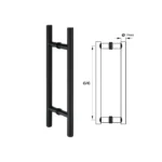 (Ø30xL600-1200mm) Tay nắm kéo tròn HAFELE 903.08.500 903.08.502 903.08.506 (Đen mờ)
