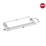 (Ø25,450-550mm) Tay nắm tròn phòng tắm kính HAFELE 903.12.361 903.12.363 903.365