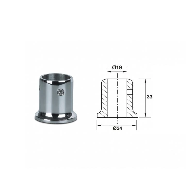 (Ø19mm) Bas giữ thanh treo gắn tường HAFELE 981.52.791